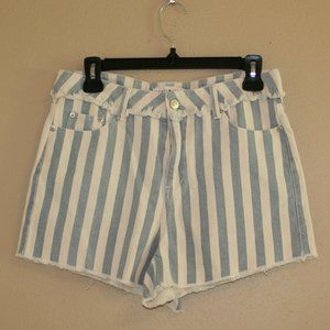 Toast Jeans Stripe fray shorts medium